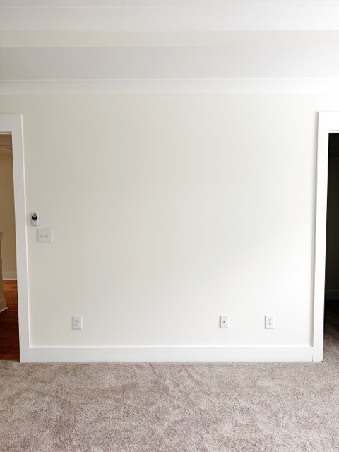 Before photo of room designed by Anything But Gray Magnolia Network stars Gray Benko and Chelcie Eastman