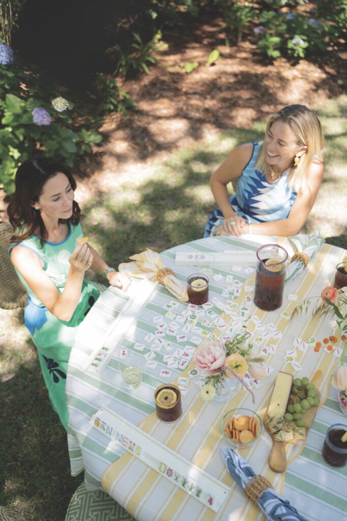 Women playing Mahjong at a Holy Mahj event in Charleston South Carolina