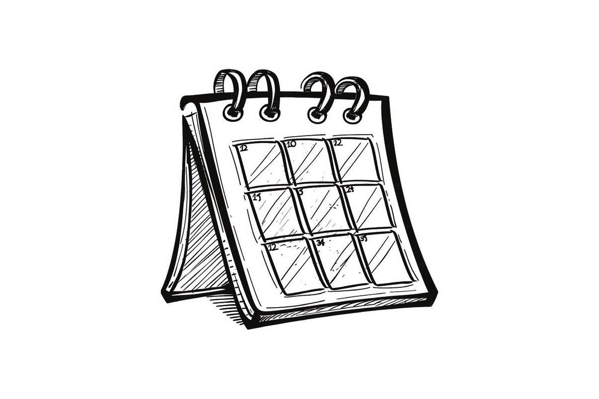 Illustration of a desk calendar